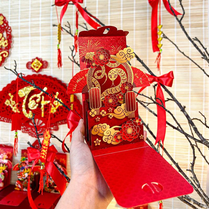 [Mới Nhất 2025] Set 6 Bao Lì Xì 3D Popup - TAYTA - Độc Đáo - Tết Việt Nam