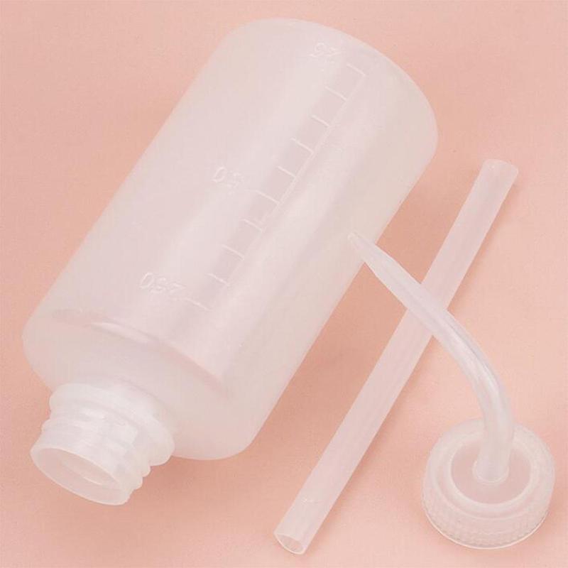 250ml Plastic Empty Bottle, 1 Count Wash Squeeze Bottle with Bent Nozzle for Eyelash Cleaning, Plant Watering Bottle for Indoor and Outdoor 7