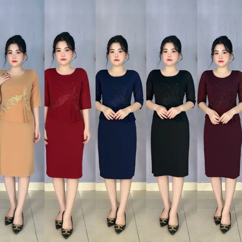Dh2040 đầm suông thiết kế  Nữ