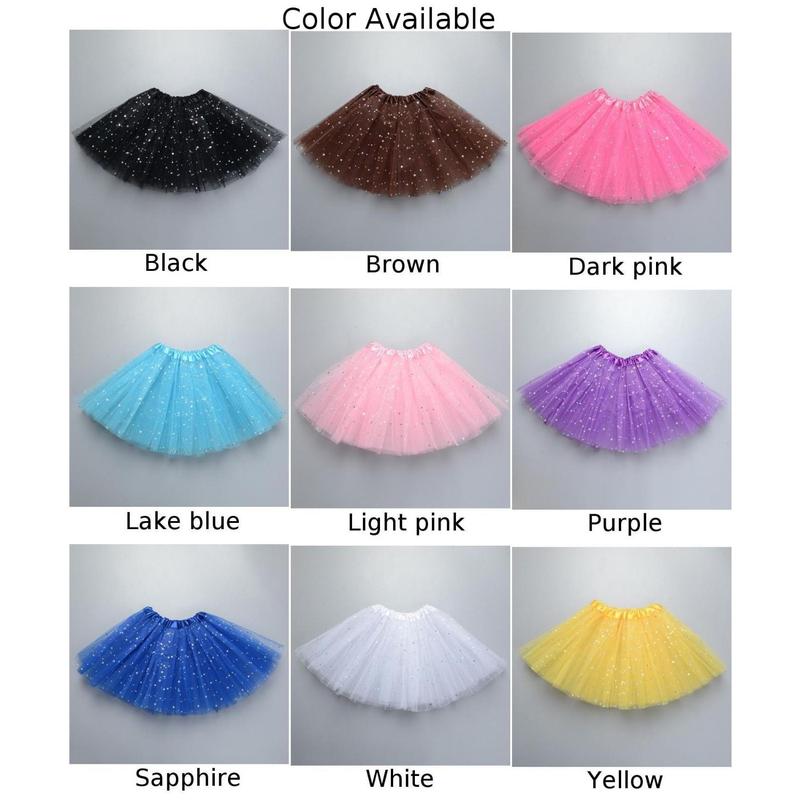 Product Introduction of Women Tulle Star Skirt Baby Girls Kids Ballet Dancewear tuitui Skirt 3 Layers 0