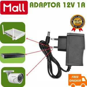 Charger Adaptor Power Switching 12V 1A power supply untuk STB cctv dvr 12V 1ampere