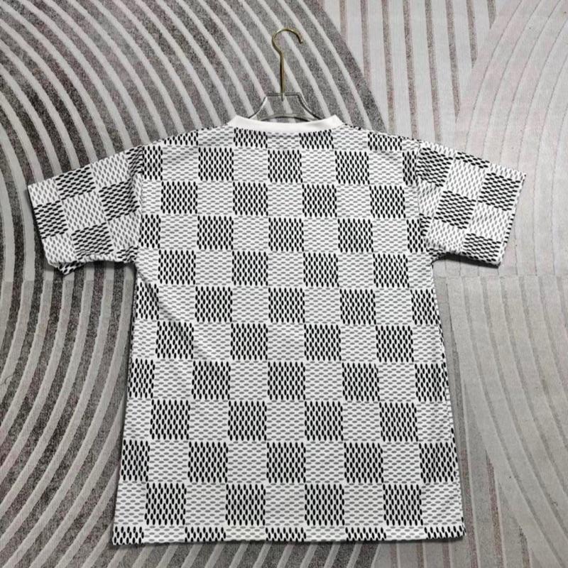 Áo thun kẻ ô vương trắng chất thun lạnh dành cho nam nữu from unisex 1