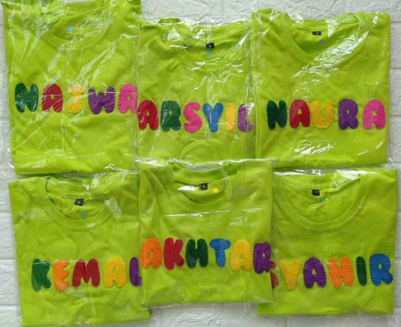 Product Introduction of kaos nama anak bahan Katun kombad adem untuk anak laki-laki dan perempuan usia 0-13 tahun lengan pendek 28