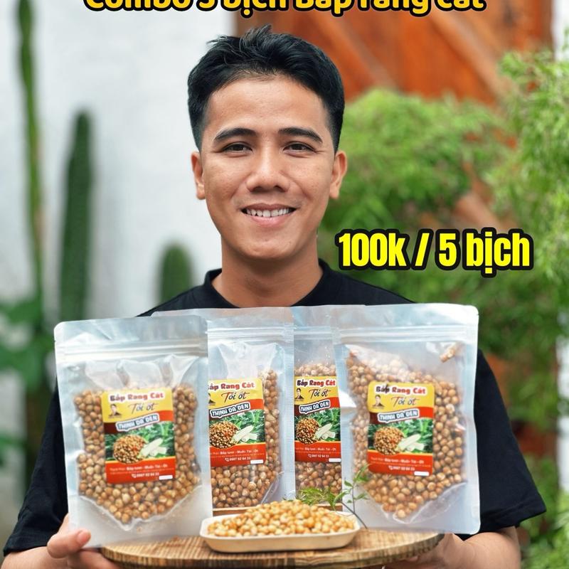 4 tặng 1 = Combo 5 bịch Bắp rang Cát muối ớt