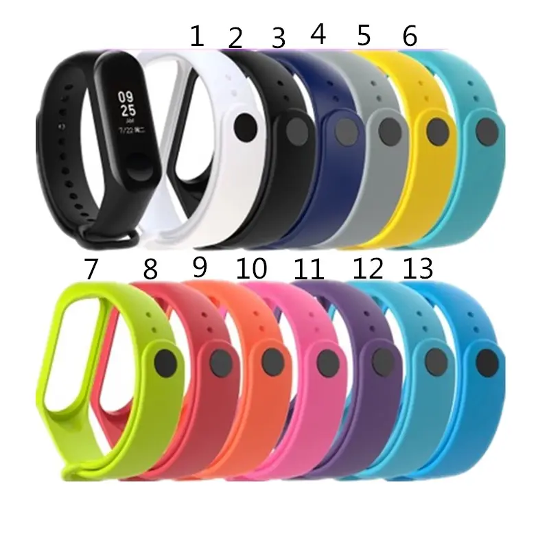 Dây Đeo Đồng Hồ Silicon, Phong Cách Thể Thao, Dành Cho Xiaomi Mi Band 4 Và 3, Tương Thích Với Miband 3 Và 4 1