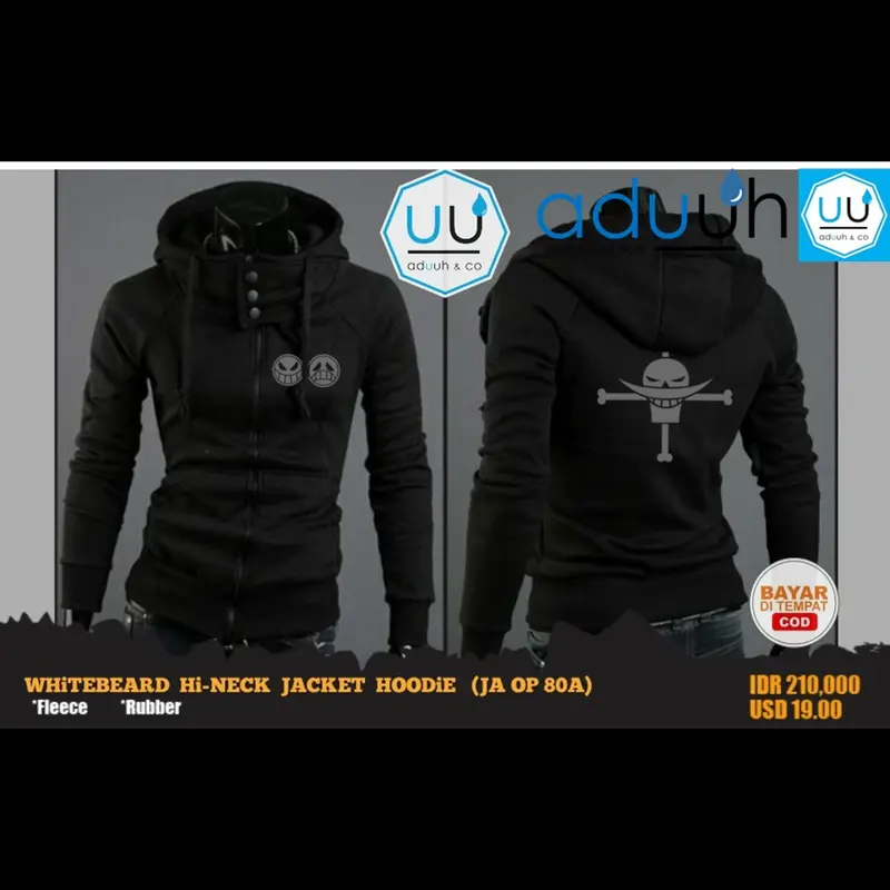 Jaket Anime Jubah New One Piece whitebread Cosplay Anime 7