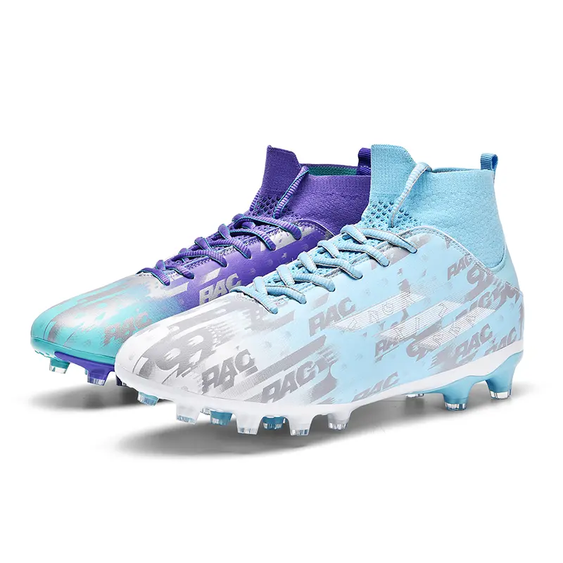 Football Boots Soccer Cleats Spikes Shoes for Men Women Unisex Child Boys Girls Professional Breathable Training High-Tops Futsal K 45 41 Q