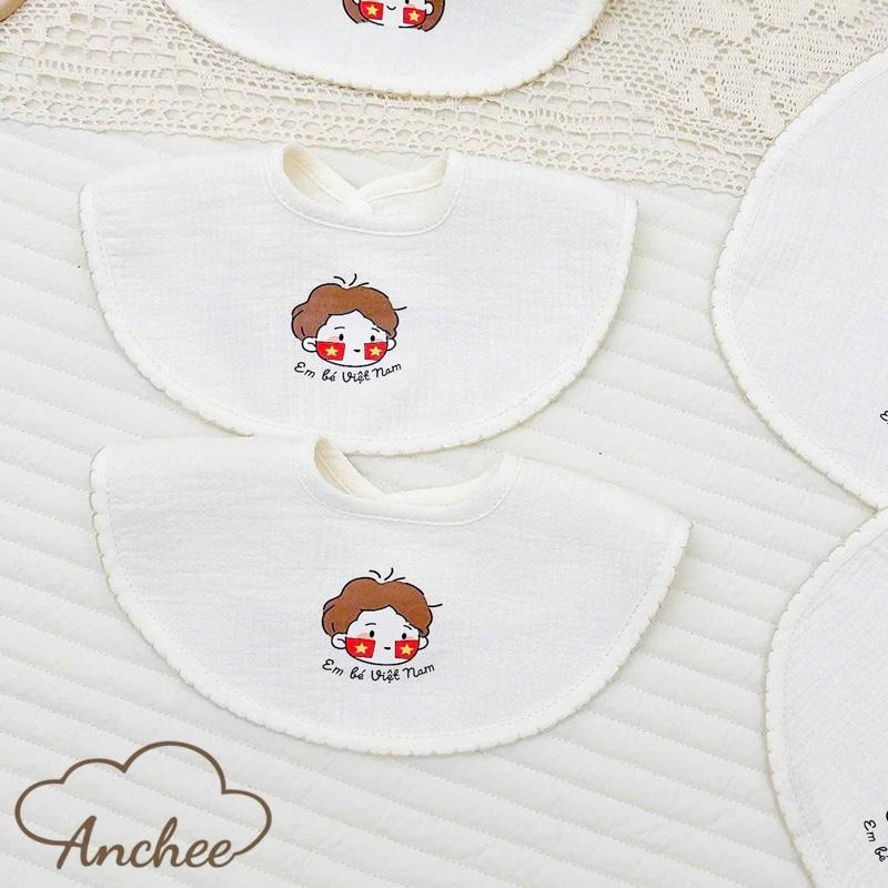 Product Introduction of Yếm Xô Trần Hàn 3 Lớp Anchee  Xoay 360 Độ  Bo Viền Mẫu In Hình “Em Bé Việt Nam” Cho Bé 6
