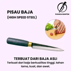 Pisau Dapur Tajam Baja Asli, Sayur Daging Ikan Buah - Kitchenware Steel