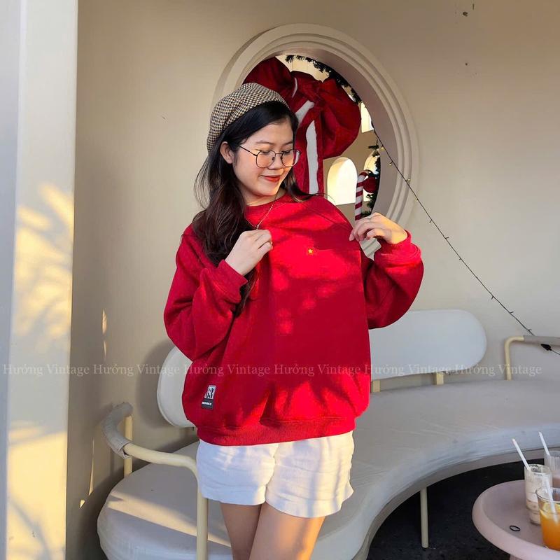 Product Introduction of ￼[HÀNG LOẠI 1] Áo Sweater Nỉ Lông Cáo Siêu Mềm Mịn và Dày Dặn Thêu Lá Cờ Nam, Nữ Mùa Thu Đông Women Top 21