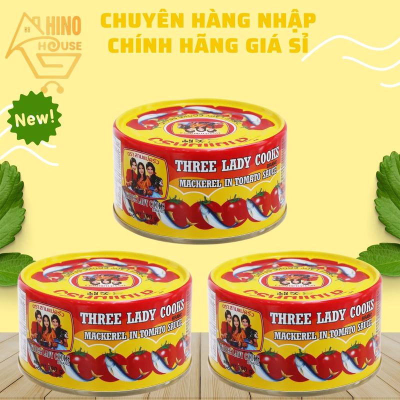 Cá Nục Sốt Cà - Cá 3 Cô Gái 190g Thái Lan, Cá Hộp Thơm Ngon Hương Vị Đậm Đà - Hinohouse