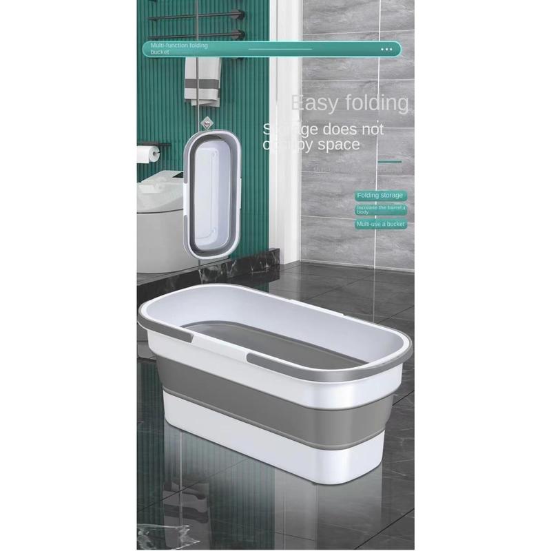 Product Introduction of New 55cm Mop Cleaning Bucket Plastic Space-Saving Fishing Bucket Collapsible Rectangular Cleaning Basin for Traveling Camping 20