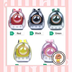 Pet Carrier Astronot Full Transparan Untuk Anjing dan Kucing anjing & kucing transparan green