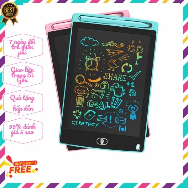 CAM KẾT GIÁ TỐT TOÀN NGÀNH HÀNG Bảng Viết tự xóa LCD BẢNG VẼ ĐA MÀU TẶNG KÈM BÚT - KHỔ LỚN 6INCH - 8.5INCH- 12INCH - Bảng Vẽ Điện Tử Thông Minh
