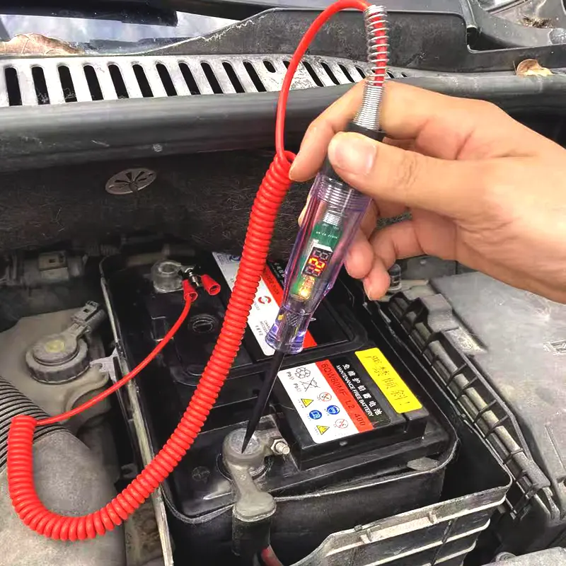 【idmobil】12V-24V Auto Voltage Universal Digital Obeng Testpen DC Display Long Probe Pen Light Logam 1