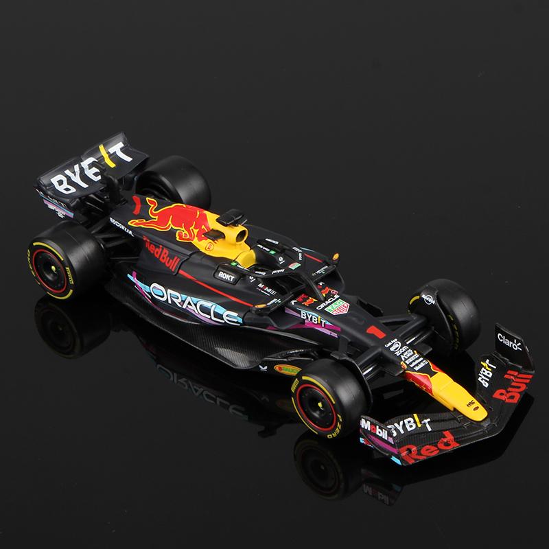 Product Introduction of Bburago 1:43 2023 F1 Model RB19 W14 SF23 C43 A523 AMR23 Racing Alloy Car Toy Red Bull Mercedes Alfa Romeo Apline 50