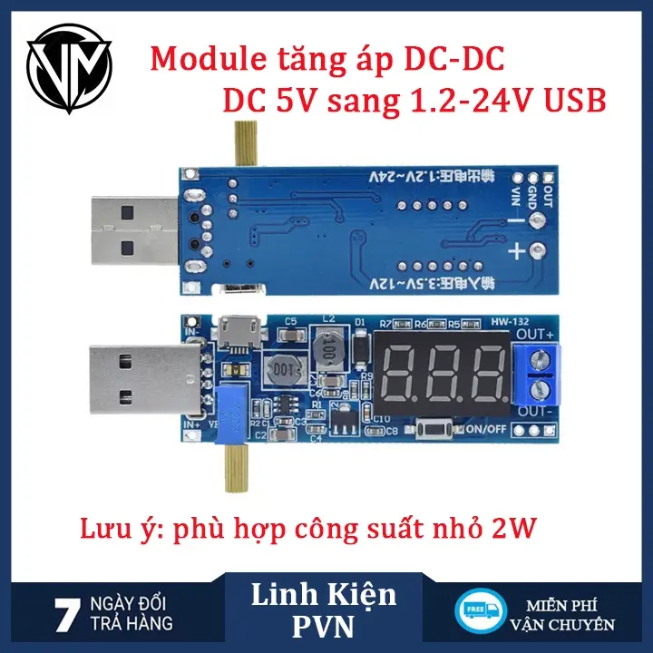 Mô Đun Tăng Áp cổng USB DC-DC 5V sang 1.2V-24V có màn hình 0