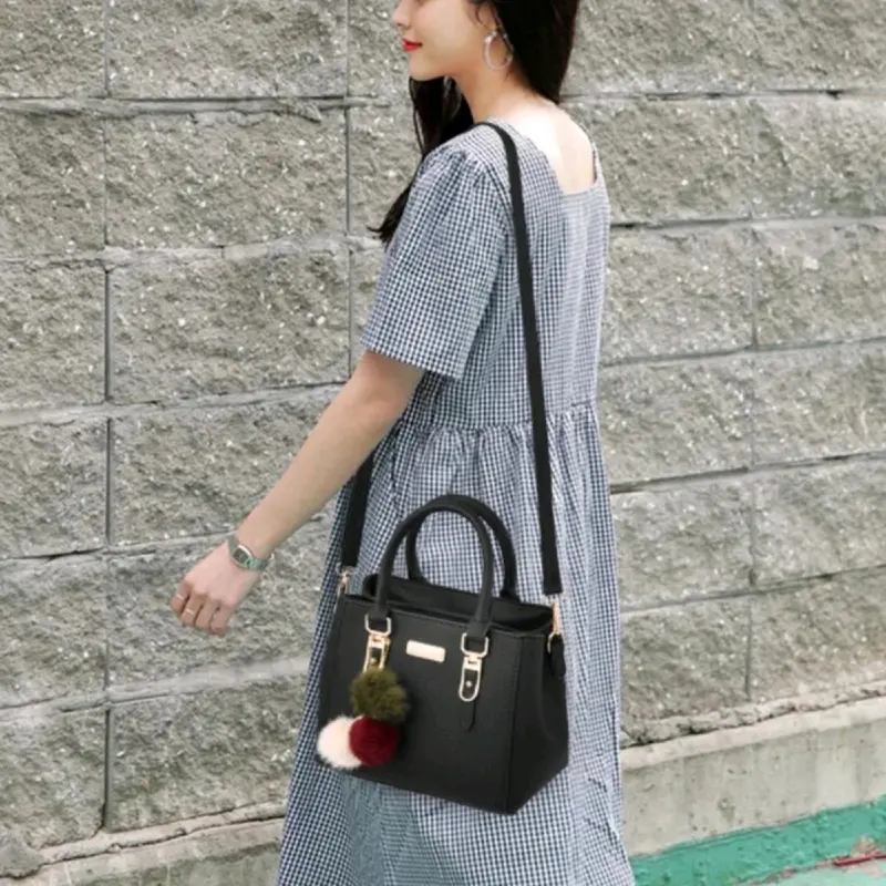 CLAVI BAG - TAS SELEMPANG WANITA MODEL KOREA 2 RUANG BAHAN TEBAL KUALITAS IMPORT TAS BAHU TAS KONDANGAN Kulit PU Hitam Cokelat 6