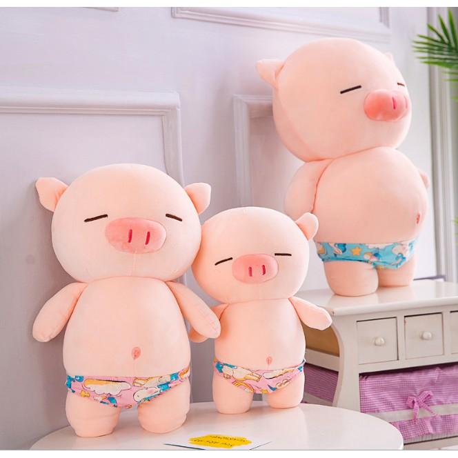 Product Introduction of {Ricky toy} Gấu Bông Heo Mặc Quần Chip Siêu Bựa (25cm---70cm) - Thú Bông Heo Mặc Quần Sịp Hài Hước Vải Miniso Siêu Mịn Thú Nhồi Bông Đồ Chơi 1
