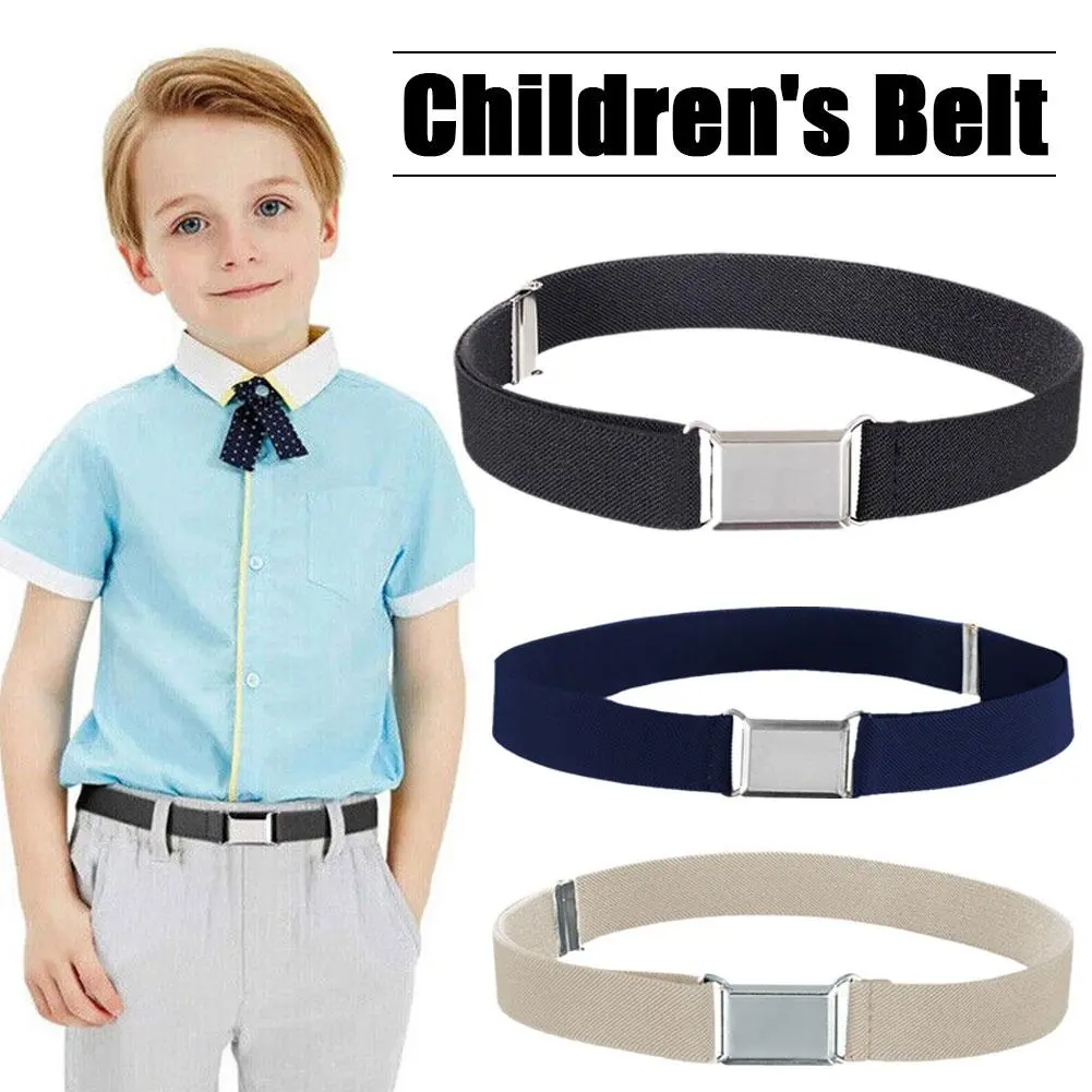Thắt Lưng Trẻ Em, Có Thể Điều Chỉnh Độ Dài, Cho Bé Trai Và Bé Gái, Thắt Lưng Quần Co Giãn, Thắt Lưng Đơn Sắc, P2F6
