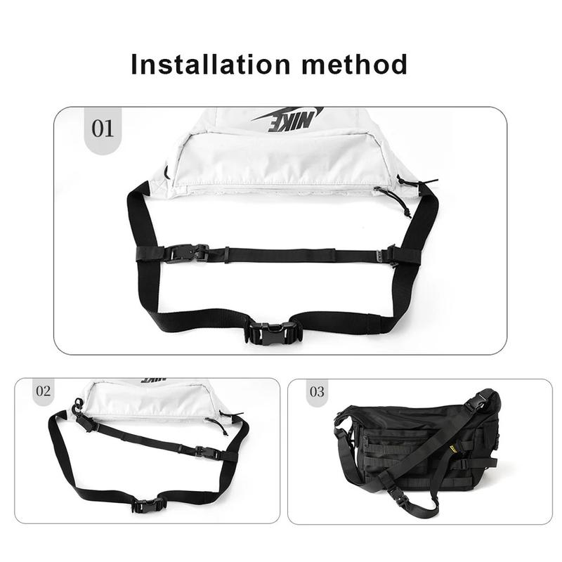 Product Introduction of Three Point Auxiliary Fixed Shoulder Bag Anti Slip Strap Quick Detachable Backpack Stabilizer Strap for Sling Packs & Messengers 6