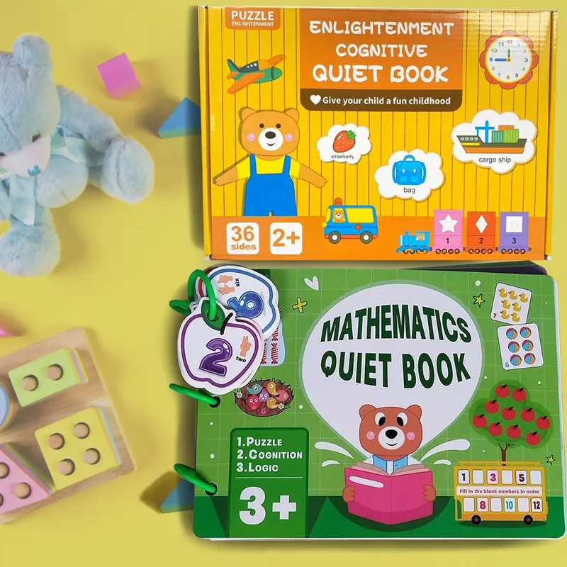 Combo 2 Bộ ghép hình bóc dán Toán học cho bé 0