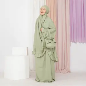 Mukena Polos Crinkle Airflow 2in1 Hanum By ZENA