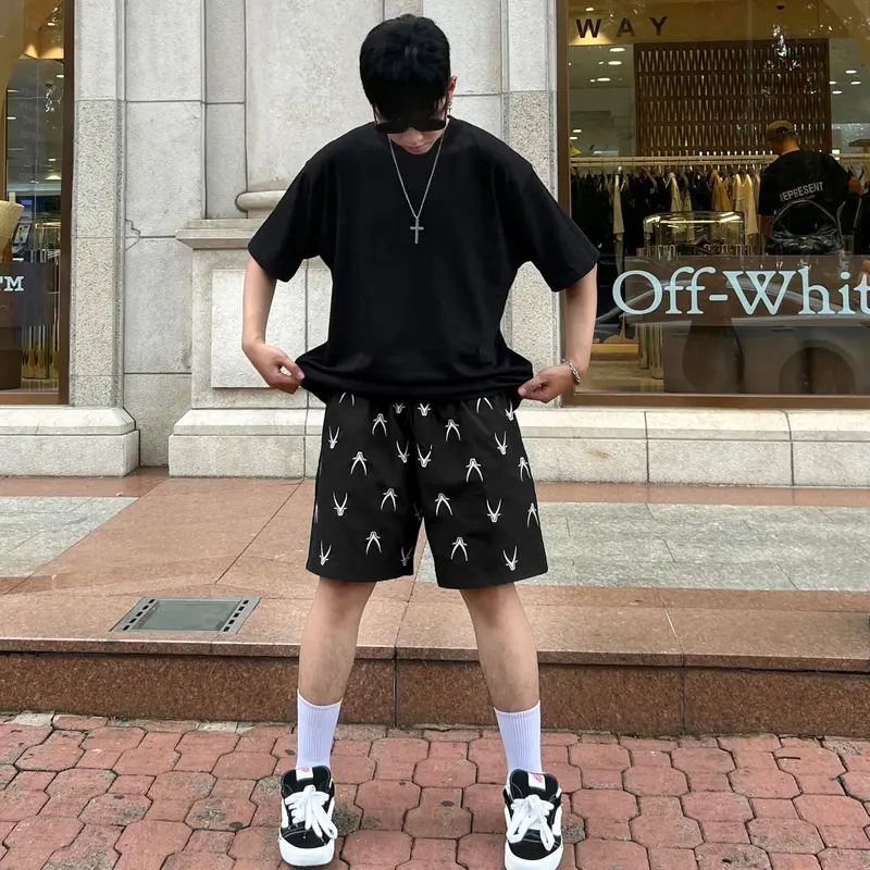 Quần short dù X-Lunacy form trên gối Nam nữ oversize streetwear Lunacy Có Túi 6