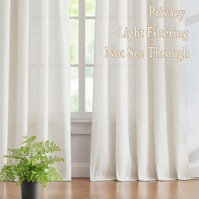 Solid Color Curtain, 2 Counts Minimalist Curtain Set for Room Decor, Dust-proof Window Curtain, Window Drapes for Home Living Room Bedroom, Home Decor 8