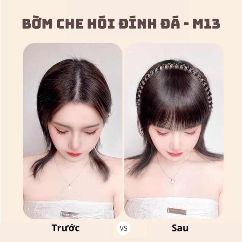 Bờm mái bằng trung niên Bờm tóc giả trung niên cao cấp Tóc giả trẻ đẹp trung niên S04MA13 6