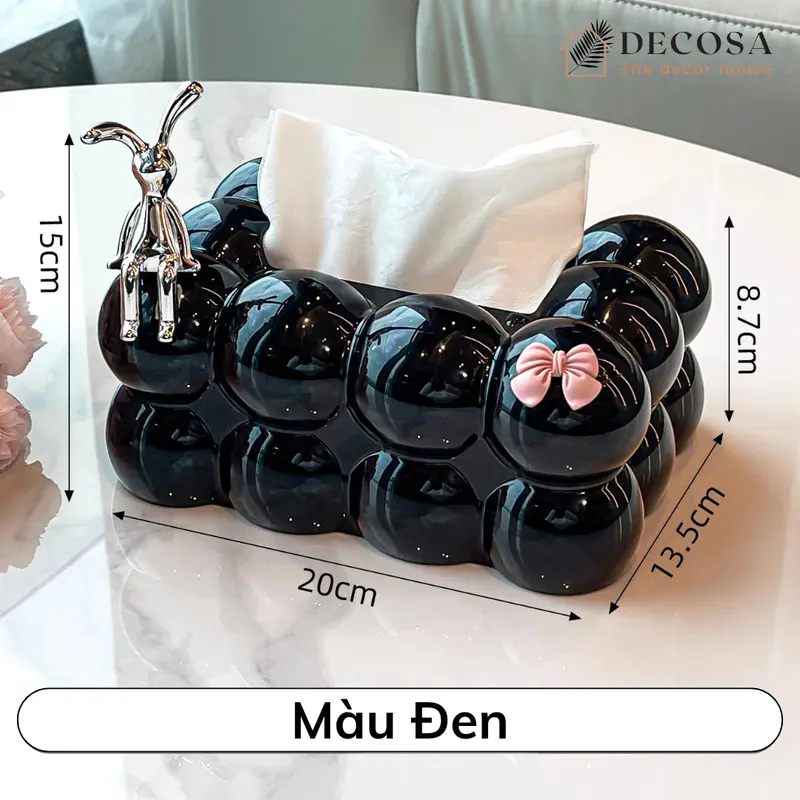 Hộp đựng khăn giấy dễ thương kèm mô hình 8