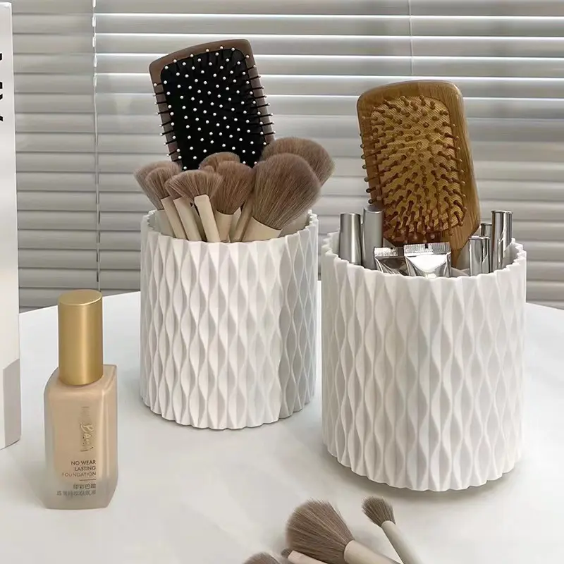 Ins Rotating Makeup Brush Cup Holder Storage Box Organizer Multi-functional Desktop Eyebrow Pencil Makeup Brush Organizer Holder