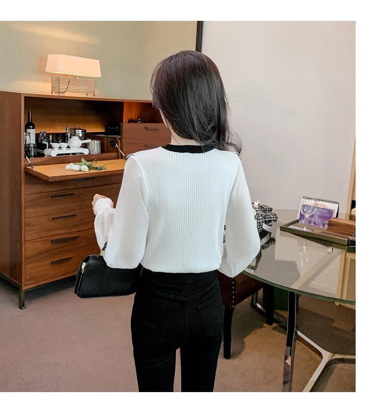 Product Introduction of Áo Len Nữ, Cổ Búp Bê Trông Trẻ Trung Dễ Thương, Màu Hồng, Áo Lớp Nền Dệt Kim, Có Thể Mặc Bên Trong, Hàng Mới Về Mùa Xuân 2024 24