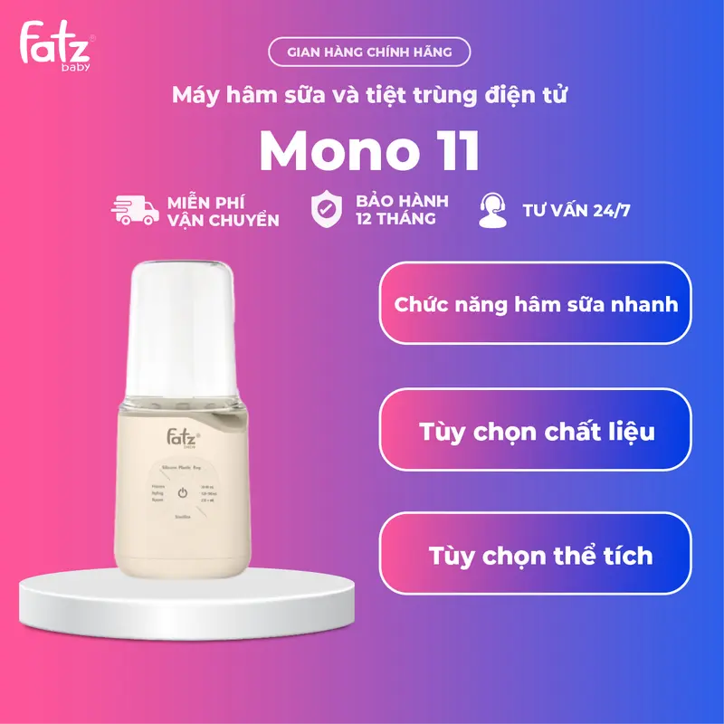 [ FATZ BABY ] - Máy hâm sữa và tiệt trùng điện tử Fatzbaby Mono 11 – FB3009TN 0