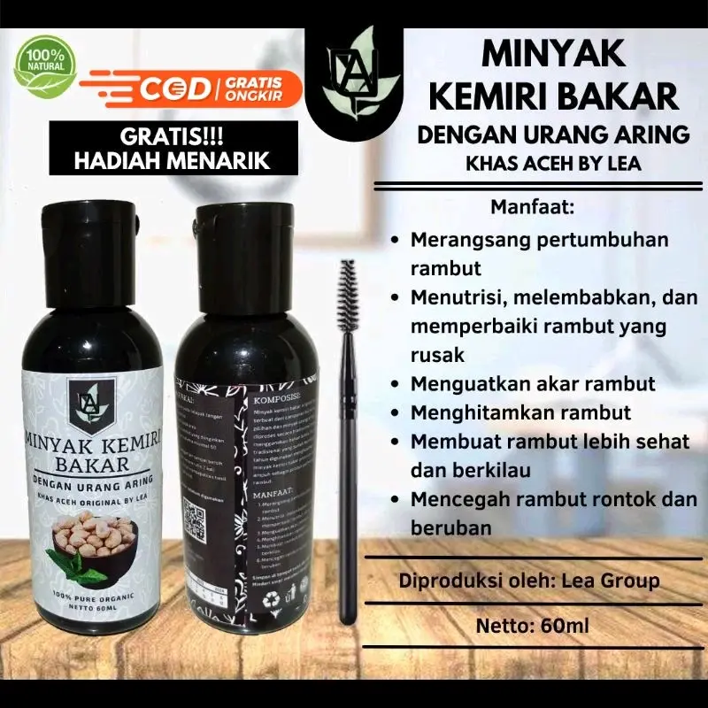 minyak kemiri bakar penumbuh Rambut ceugah uban Jenggot Haircare 0