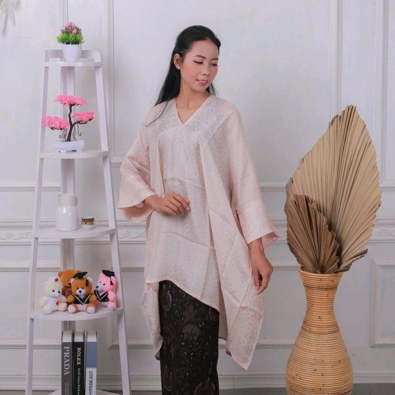 blouse kaftan tunik viscose (hanya atasan)/kaftan viscose mewah / setelan batik mewah / kaftan burkat / Atasan Muslim Motif 5
