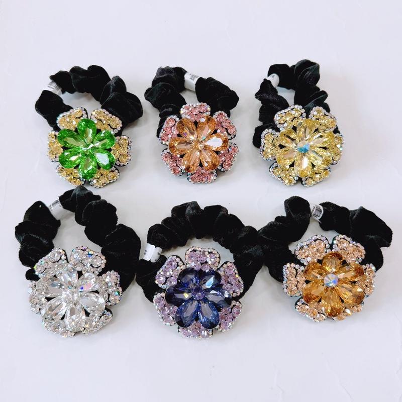 Cột tóc đính đá hoa mai pha Lê  cao cấp , cột tóc cao cấp mã CTĐ10