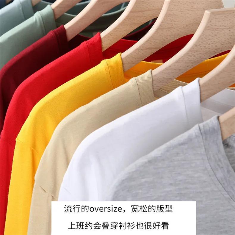 Product Introduction of Long Sleeves T-Shirts Men 100% Cotton Tee Tops Male Autumn Basic Plain Color Tshirts Women Normal Fit Size M-5XL Under Wear Man 2