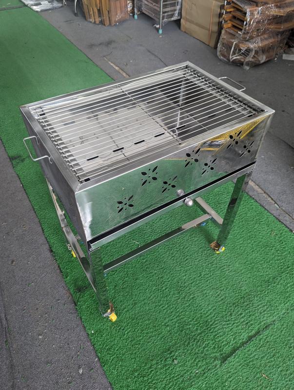 BẾP NƯỚNG THAN BBQ 100% INOX - BÁNH XE XỊN SÒ