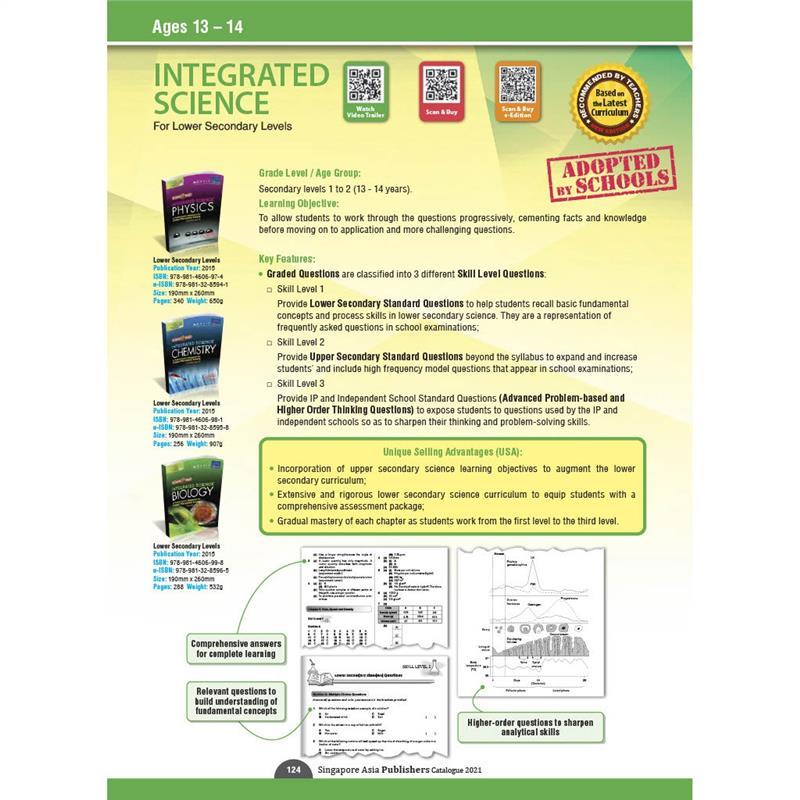 Product Introduction of High Quality Integrated Science Series For Lower Secondary Levels | Topical | Secondary Science School Assessment Books - SAP 5
