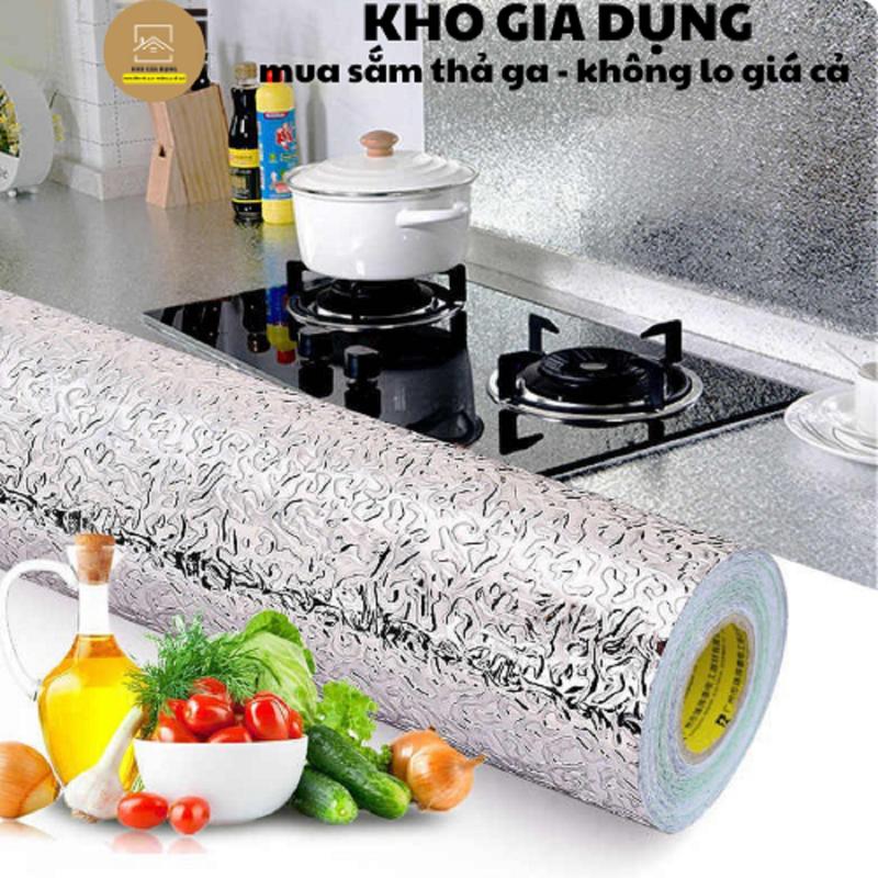 Cuộn Giấy Dán Bếp , Decor Phòng Bếp Tráng Nhôm Cách Nhiệt,  Miếng Decal Dán Tường Nhà Bếp Chống Thấm Bền Đẹp 2456