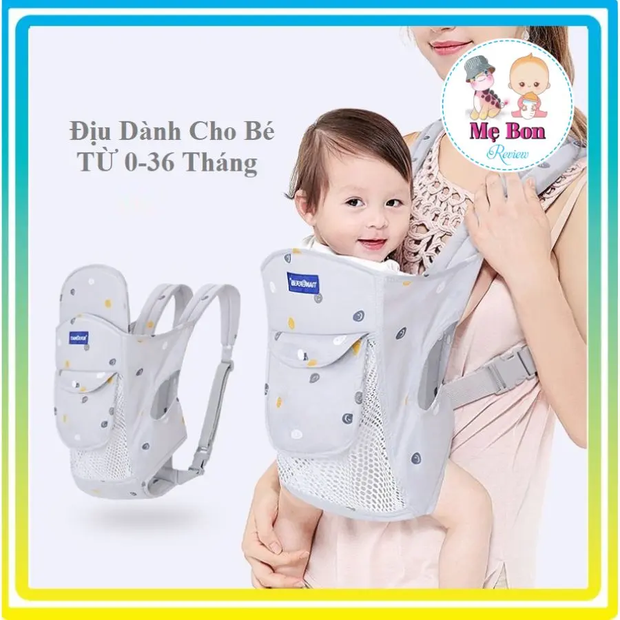 Địu Em Bé Đa Năng 4 Tư Thế Quai Chéo, Dành Cho Bé 0-36 Tháng, Trợ Lực Lên Đến 20kg