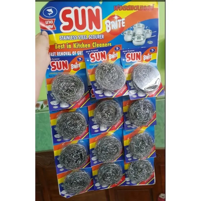Cước chùi xoong sun xanh inox ( 1 miếng ) 4