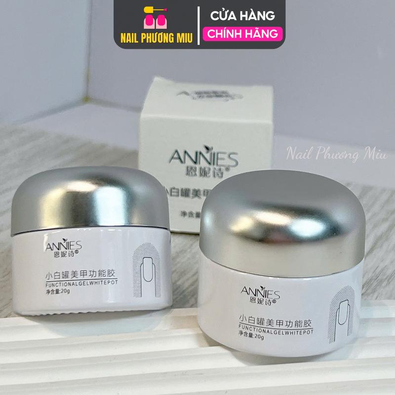 Gel Vẽ Nổi Thuỷ Tinh Chà Tráng Gương, Gel Nặn Trong Suốt Annies 20g Làm Nail, Gel Đặc Không Chảy Vẽ 3D Tráng Gương, Đính Charm Đá Thủy Tinh Nữ Women gelnoi  3d Sơn Gel