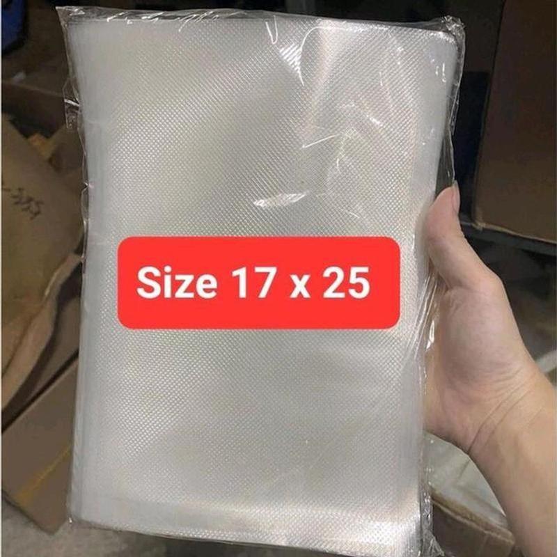 Túi 1 Mặt Trơn 1 Mặt Nhám Size 17x25cm Dùng Cho Máy Hút Chân Không,