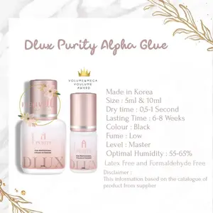 Lem Eyelash Extension Dlux Purity Alpha 5ml "HIGH CLASS GLUE" Original by DLUX International Made in KOREA Bulumata