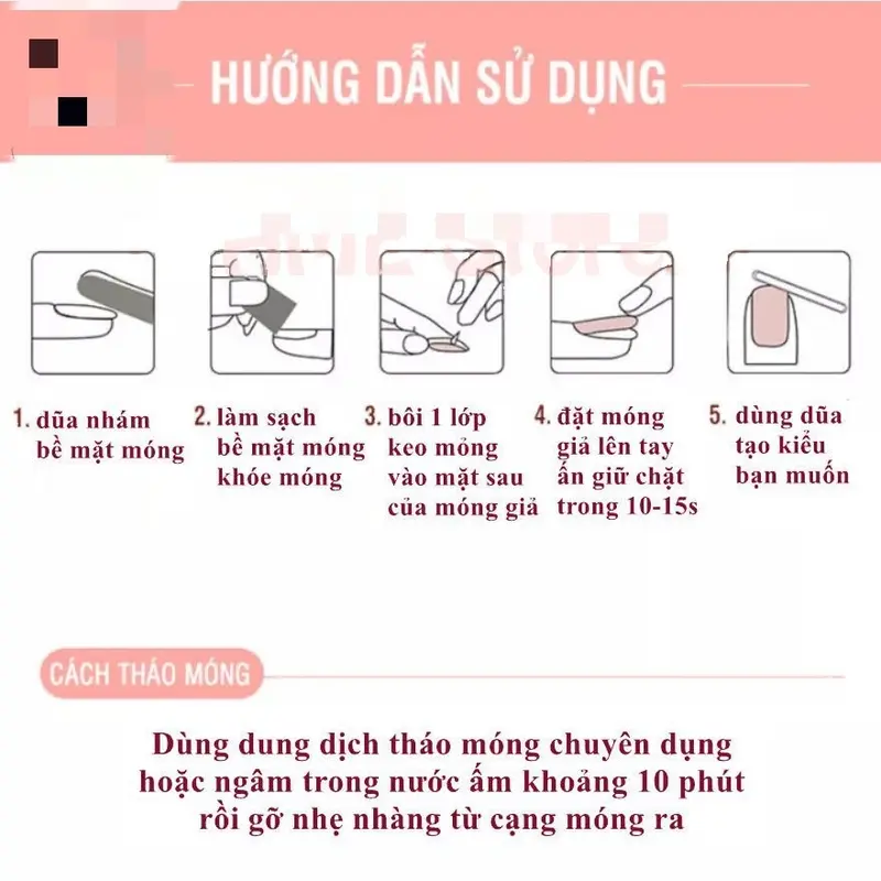 Bộ 24 nail - nail xinh thiết kế đính chamr Làm Nail 2