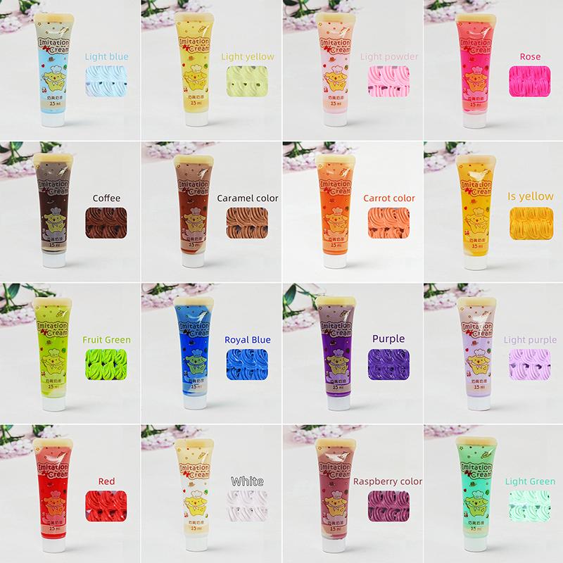 Product Introduction of Gel Krim Simulasi, 15ML / Botol, Kraf DIY, Tanah Liat Krim Sebat Palsu, Sesuai untuk Sarung Telefon dan Mudah Alih, Hiasan Tanah Liat Lembut Krim Kek 17