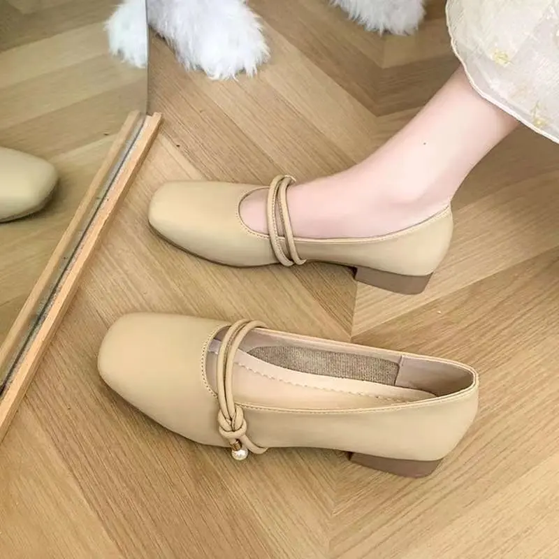 Giày Da Nhỏ Mary Fairy Váy, Phong Cách 2024, Thích Hợp Cho Mùa Lò Xo Và Mùa Thu, Giày Cao Gót Bà Ngoại Đế Bằng Nhẹ Nhàng, Thích Hợp Cho Mùa Thu Và Mùa Đông Shoes Nữ