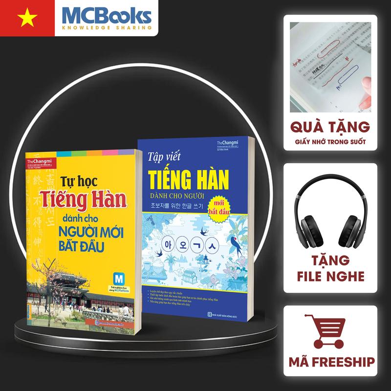 Combo Sách Tự Học Tiếng Hàn Và Tập Viết Dành Cho Người Mới Bắt Đầu Học Tiếng Hàn [MCBooks]